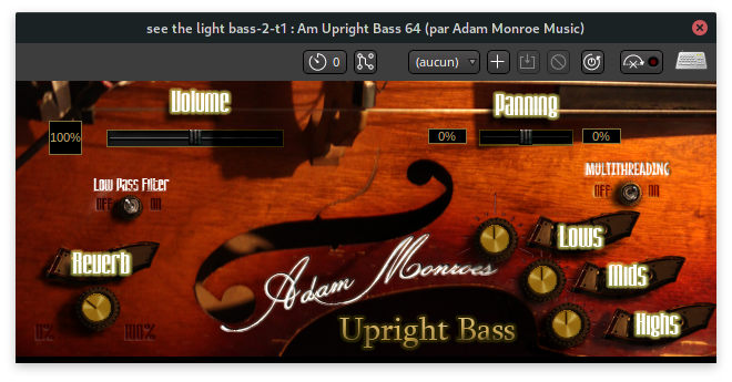 Adam Monroe’s upright bass